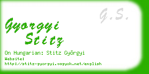 gyorgyi stitz business card